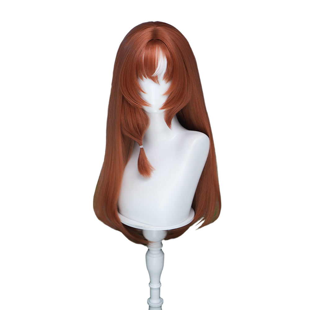 【Ready For Ship】DokiDoki Game Cosplay Wig / Tail Long Straight Brown Hair