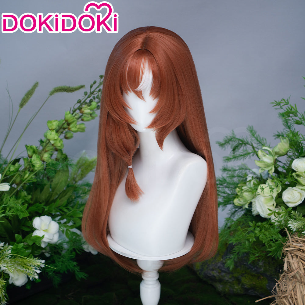 【Ready For Ship】DokiDoki Game Cosplay Wig / Tail Long Straight Brown Hair
