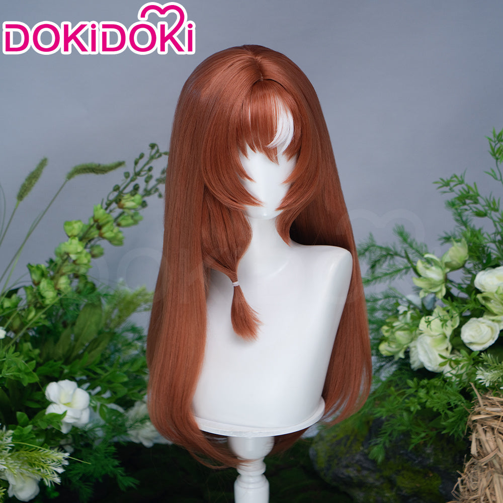 【Ready For Ship】DokiDoki Game Cosplay Wig / Tail Long Straight Brown Hair