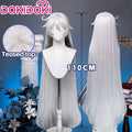 【Ready For Ship】DokiDoki Game Genshin Impact Cosplay Asmoday Wig Long Straight Silver Hair Ruler of Space Song of the Welkin Moon