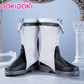 DokiDoki Game Genshin Impact Cosplay Illuga White Black Shoes