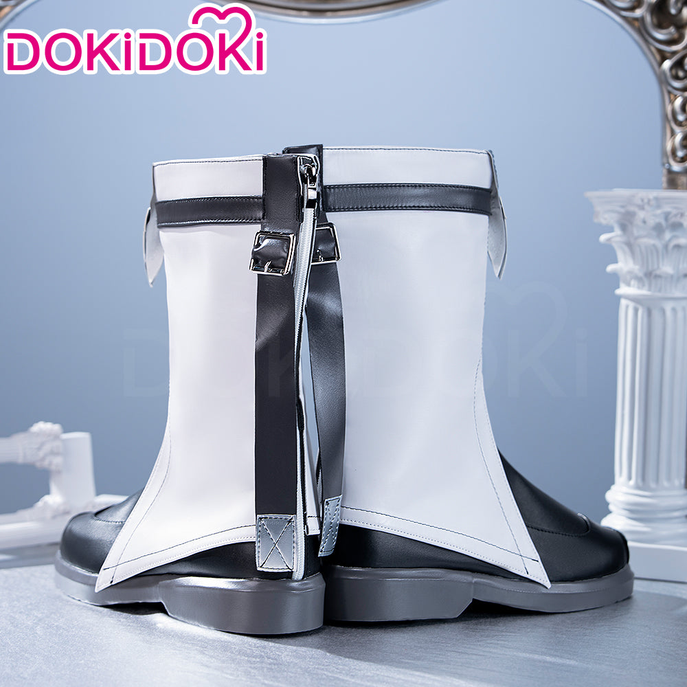 DokiDoki Game Genshin Impact Cosplay Illuga White Black Shoes