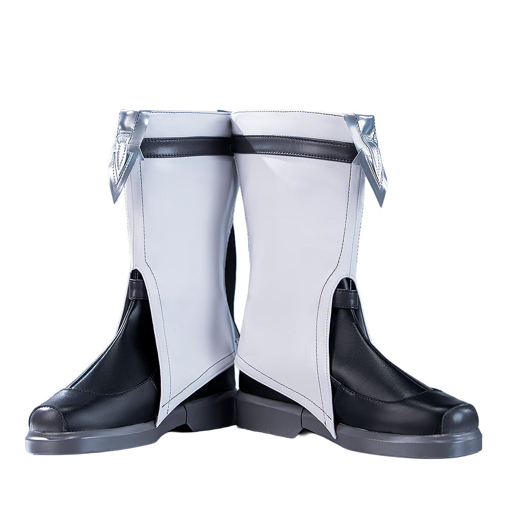 DokiDoki Game Genshin Impact Cosplay Illuga White Black Shoes