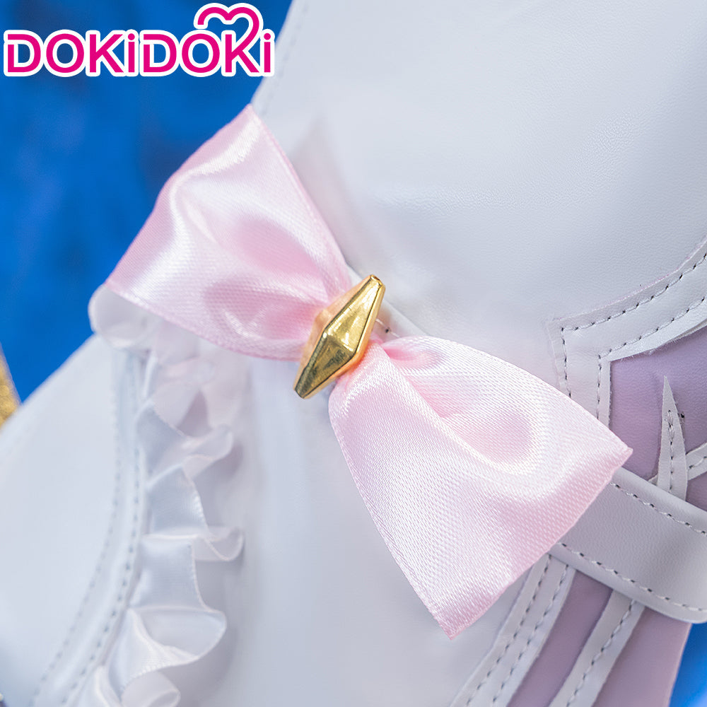 DokiDoki Game Genshin Impact Cosplay Nicole Shoes White Purple High Heels Nicole Reeyn