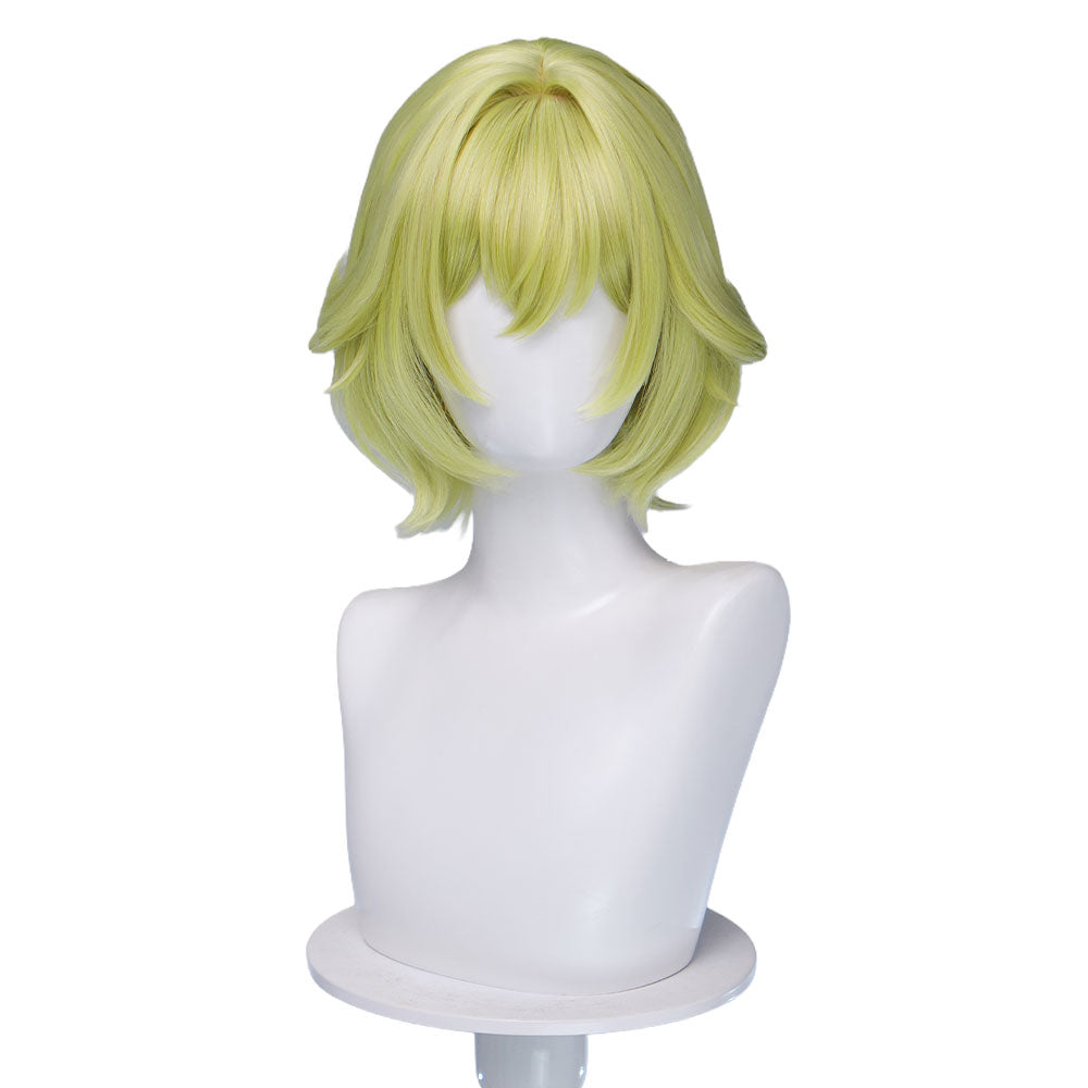 【Ready For Ship】DokiDoki Game Genshin Impact Cosplay Tholindis Wig Short Blonde Hair