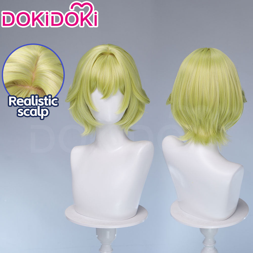 【Ready For Ship】DokiDoki Game Genshin Impact Cosplay Tholindis Wig Short Blonde Hair