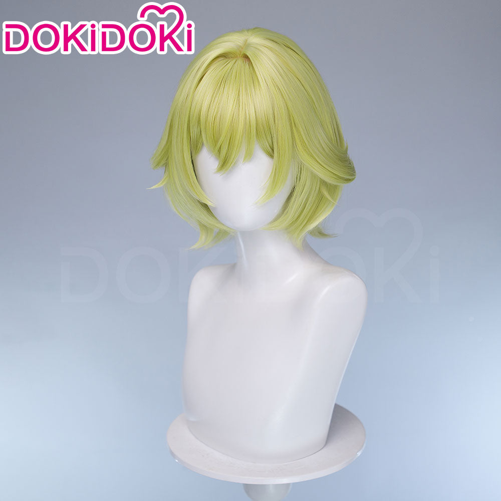 【Ready For Ship】DokiDoki Game Genshin Impact Cosplay Tholindis Wig Short Blonde Hair