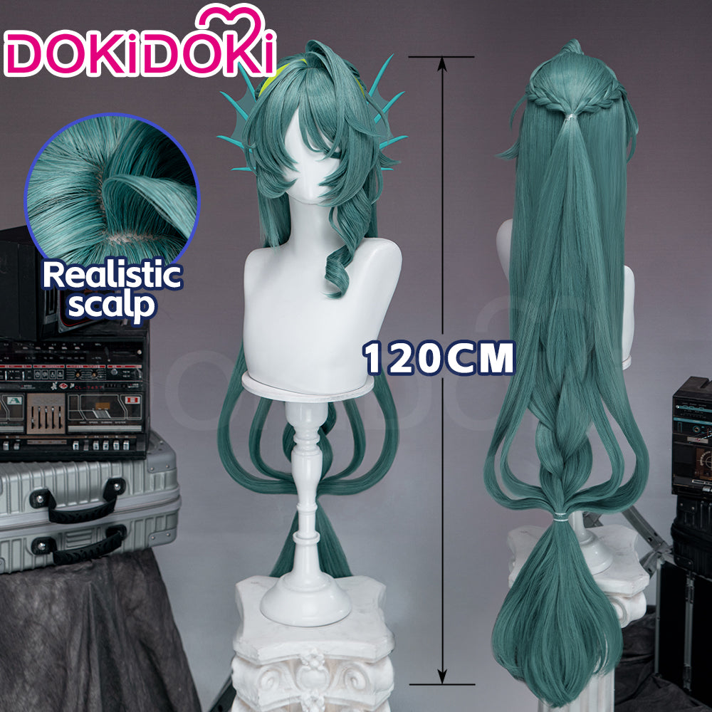 DokiDoki Game Zenless Zone Zero Cosplay Cecilia Wig Long Curly Green Hair Angels of Delusion ZZZ
