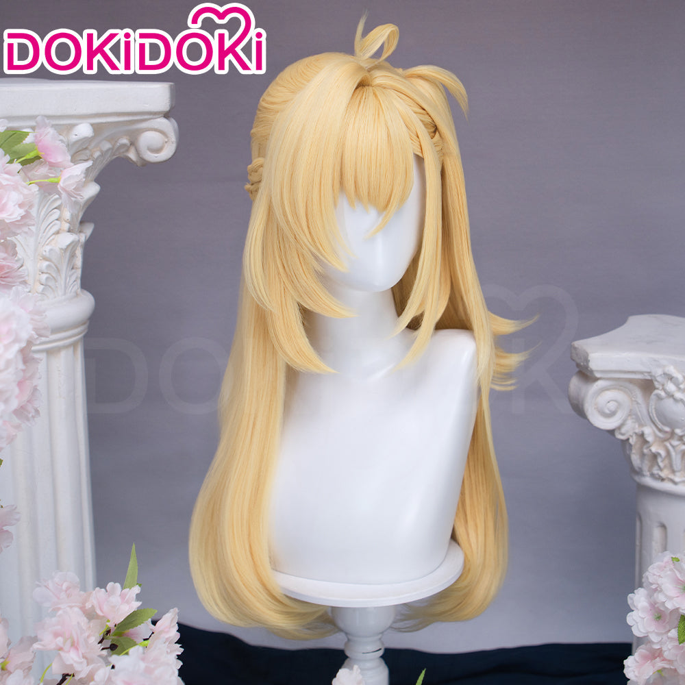 【Ready For Ship】DokiDoki Game Zenless Zone Zero Cosplay Cissia Wig Long Straight Blonde Hair Side Ponytail ZZZ