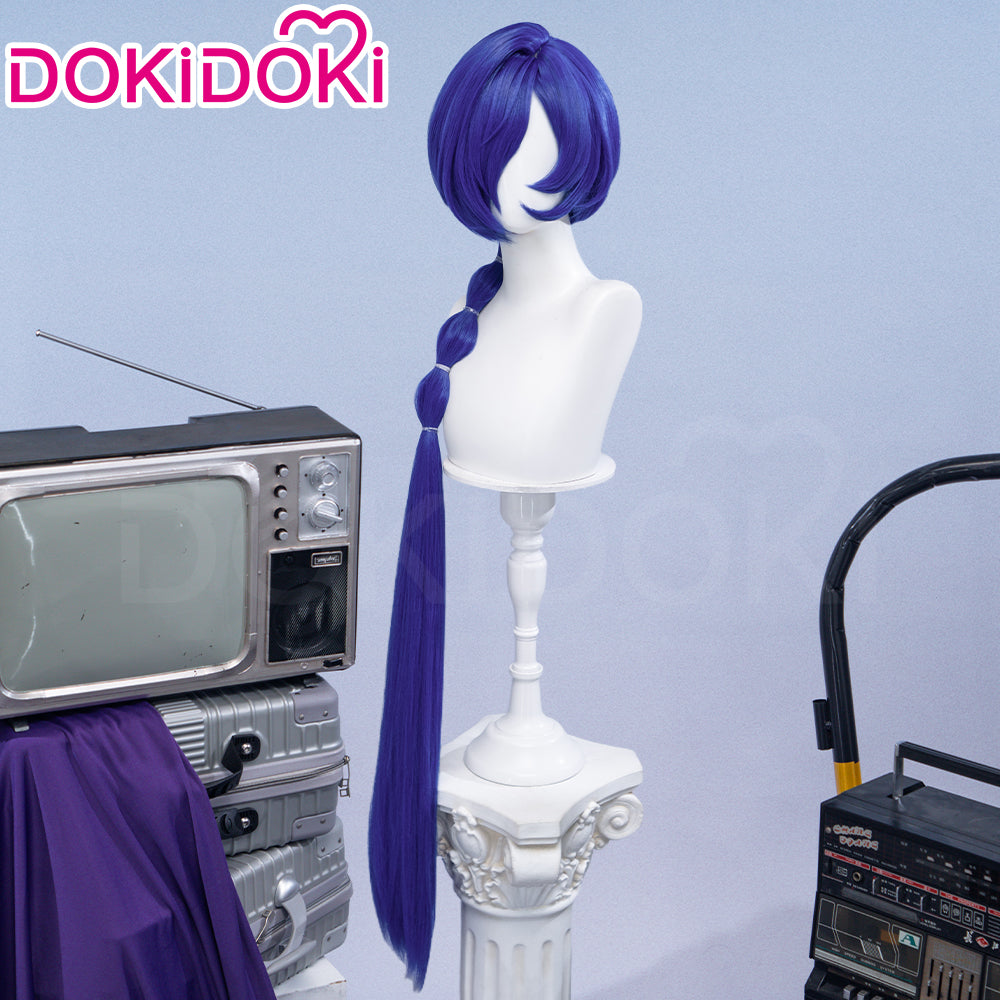 【Ready For Ship】DokiDoki Game Zenless Zone Zero Cosplay Promeia Wig Long Straight Purple Hair Ponytail ZZZ