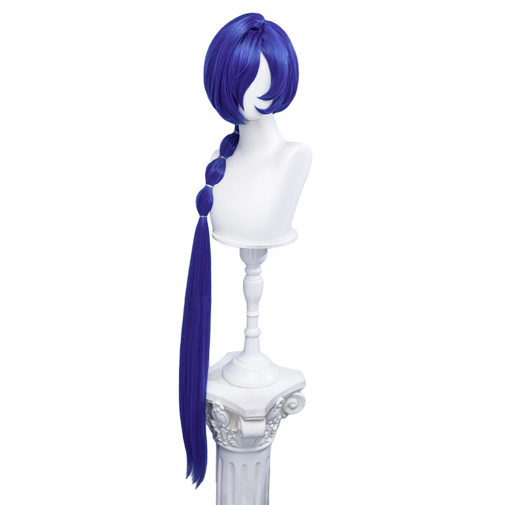 【Ready For Ship】DokiDoki Game Zenless Zone Zero Cosplay Promeia Wig Long Straight Purple Hair Ponytail ZZZ