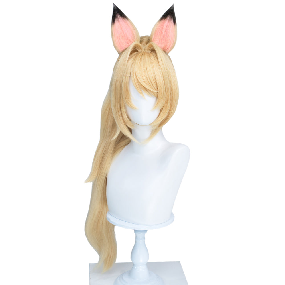 DokiDoki Game Zenless Zone Zero Cosplay Sigrid de L'Azur Wig Long Straight Blonde Hair High Ponytail ZZZ