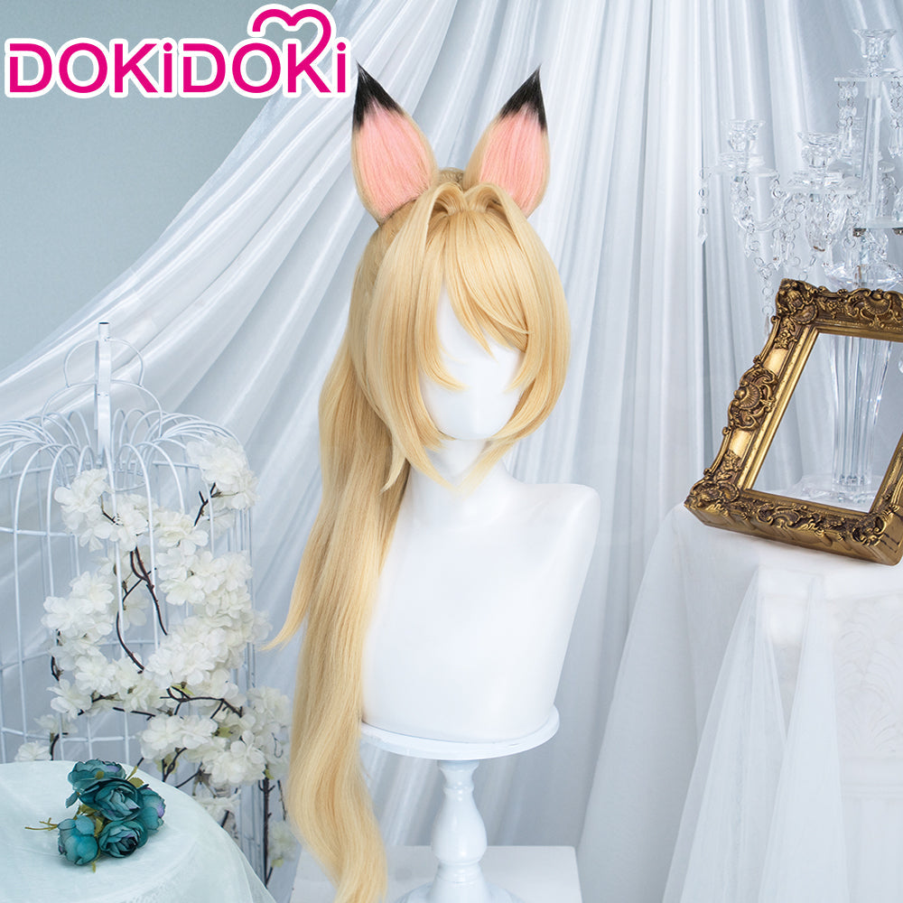 DokiDoki Game Zenless Zone Zero Cosplay Sigrid de L'Azur Wig Long Straight Blonde Hair High Ponytail ZZZ
