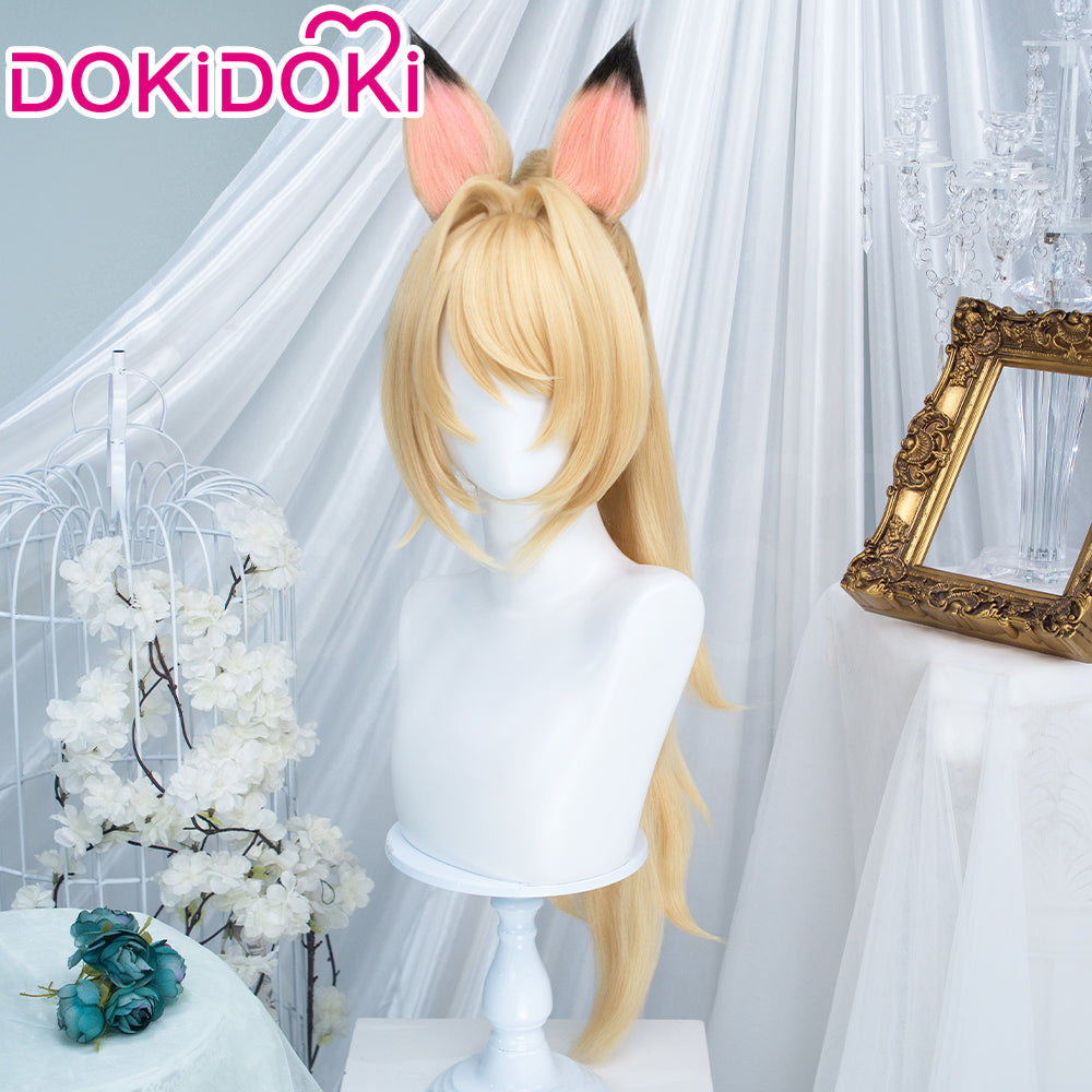 DokiDoki Game Zenless Zone Zero Cosplay Sigrid de L'Azur Wig Long Straight Blonde Hair High Ponytail ZZZ