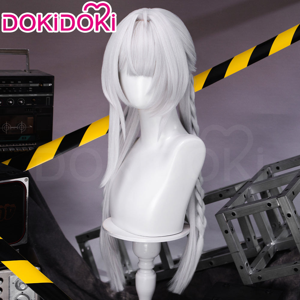 【Ready For Ship】DokiDoki Game Zenless Zone Zero Cosplay Velina Wig Long Straight Silver Hair Pre-Braided ZZZ