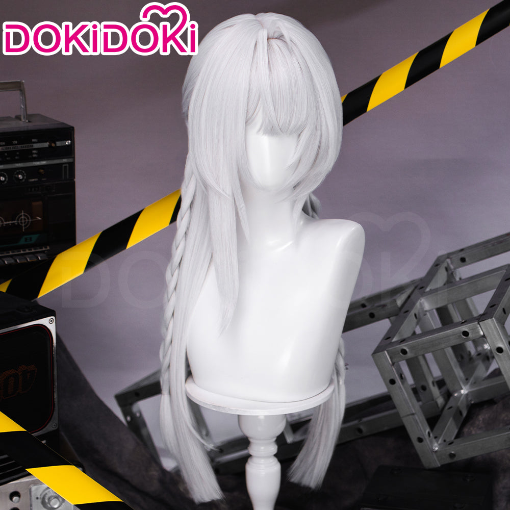 【Ready For Ship】DokiDoki Game Zenless Zone Zero Cosplay Velina Wig Long Straight Silver Hair Pre-Braided ZZZ