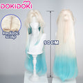 【Ready For Ship】DokiDoki Honkai: Star Rail Cosplay Pearl Wig Long Straight Blonde Blue Gradient Hair Pre Braided Ten Stonehearts