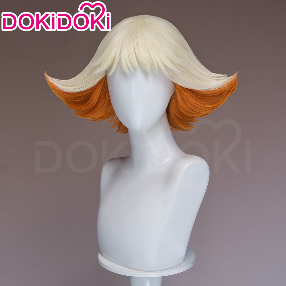 【Ready For Ship】DokiDoki Manga Anime Witch Hat Atelier Cosplay Alaira Wig Short White Orange Hair