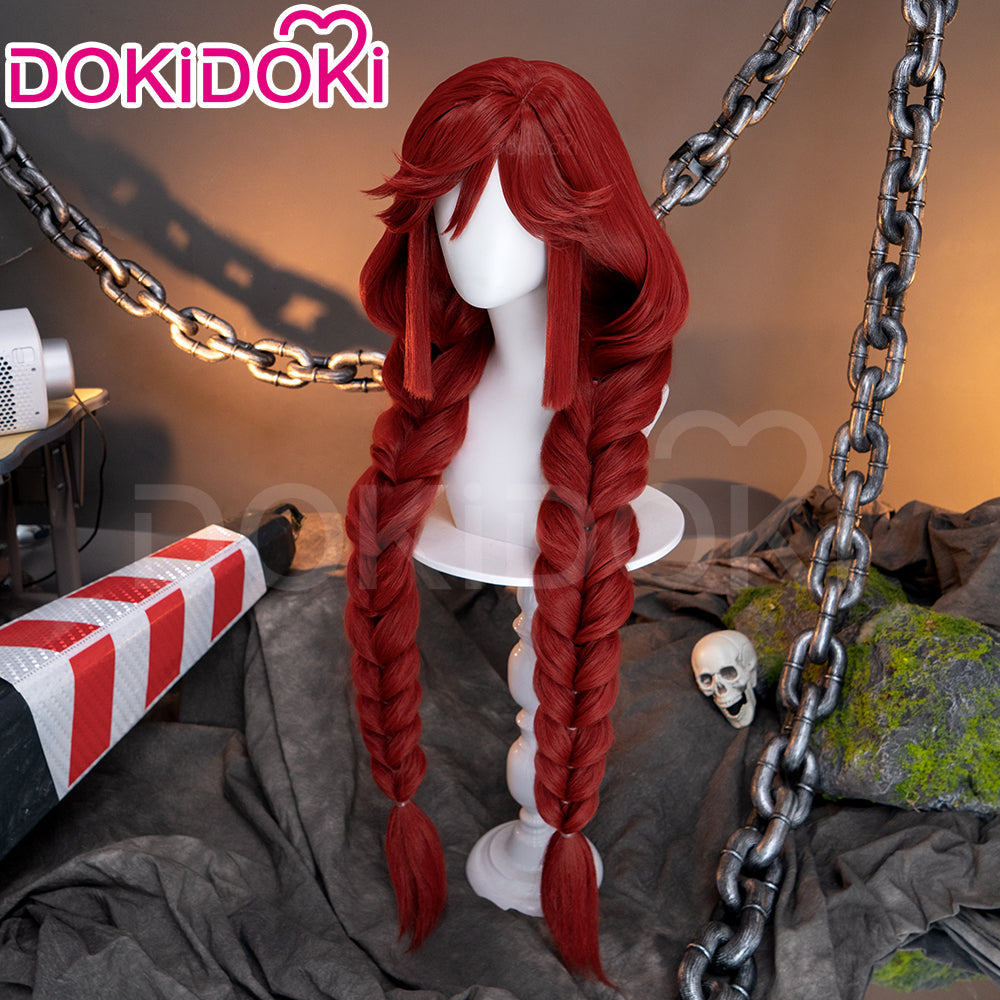 【EU Local Shipping】DokiDoki Anime GACHIAKUTA Cosplay Riyo Reaper Wig Long Red Hair Fishtail Braid