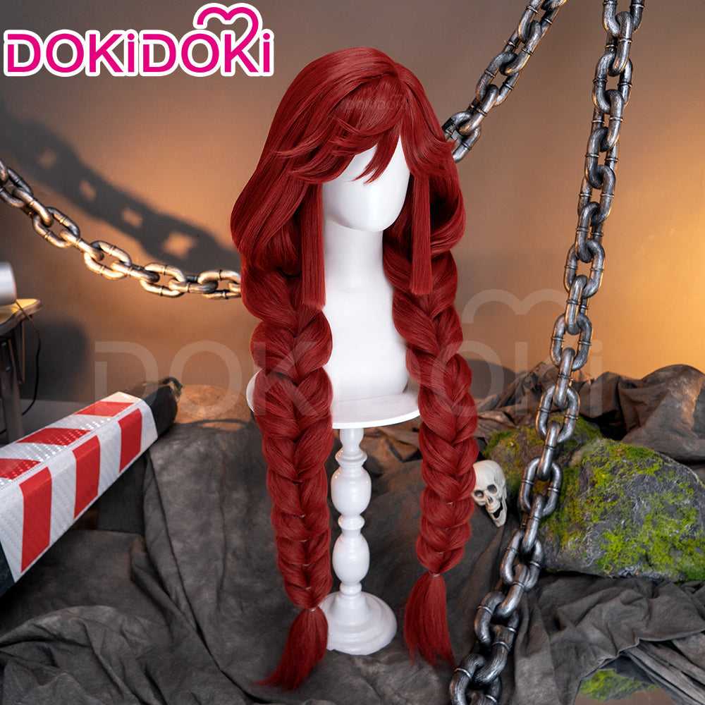 【EU Local Shipping】DokiDoki Anime GACHIAKUTA Cosplay Riyo Reaper Wig Long Red Hair Fishtail Braid