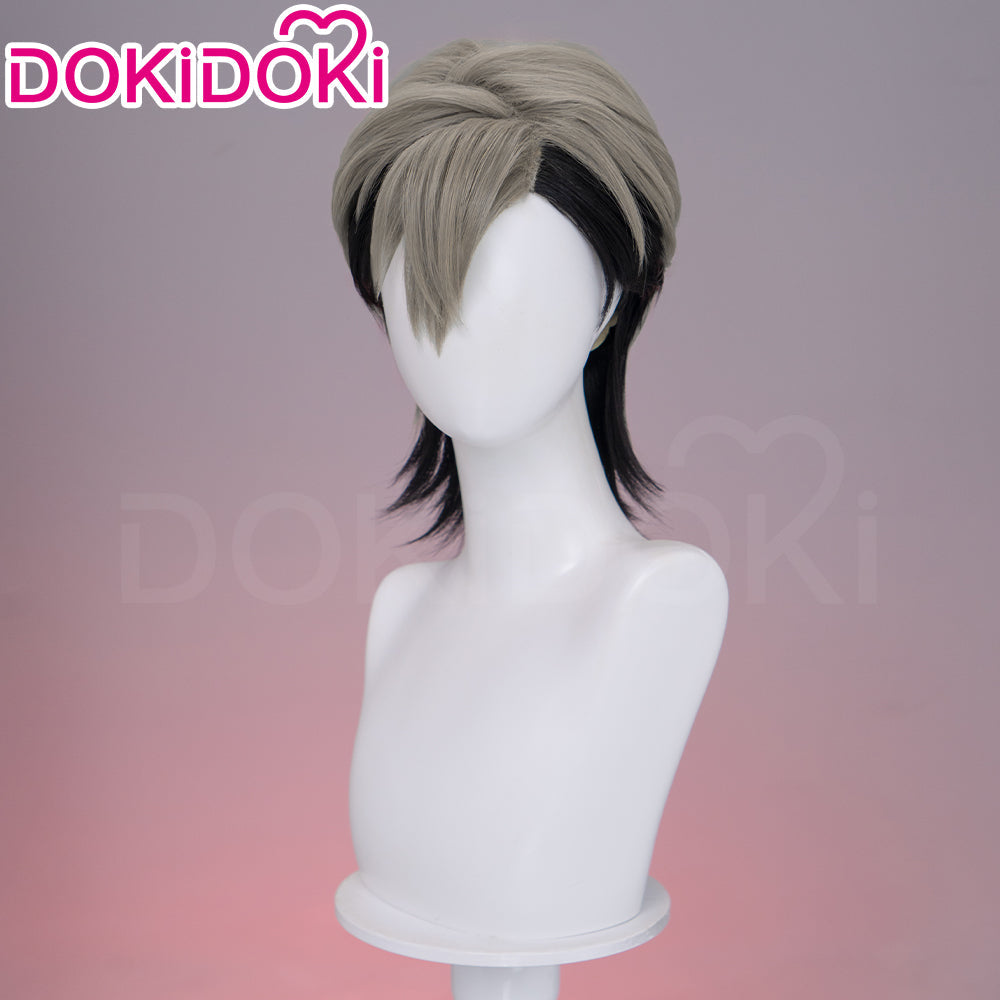 【Partially Ready For Ship】【Front Lace】DokiDoki Anime GACHIAKUTA Cosplay Zanka Nijiku Wig / Mask Short Dark Brown Black Hair Mullet