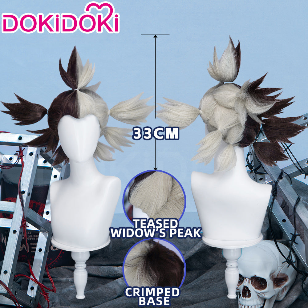 【Ready For Ship】DokiDoki Anime Manga GACHIAKUTA Cosplay Dear Santa Wig Black Silver Spiky Hair / Pacifier Prop