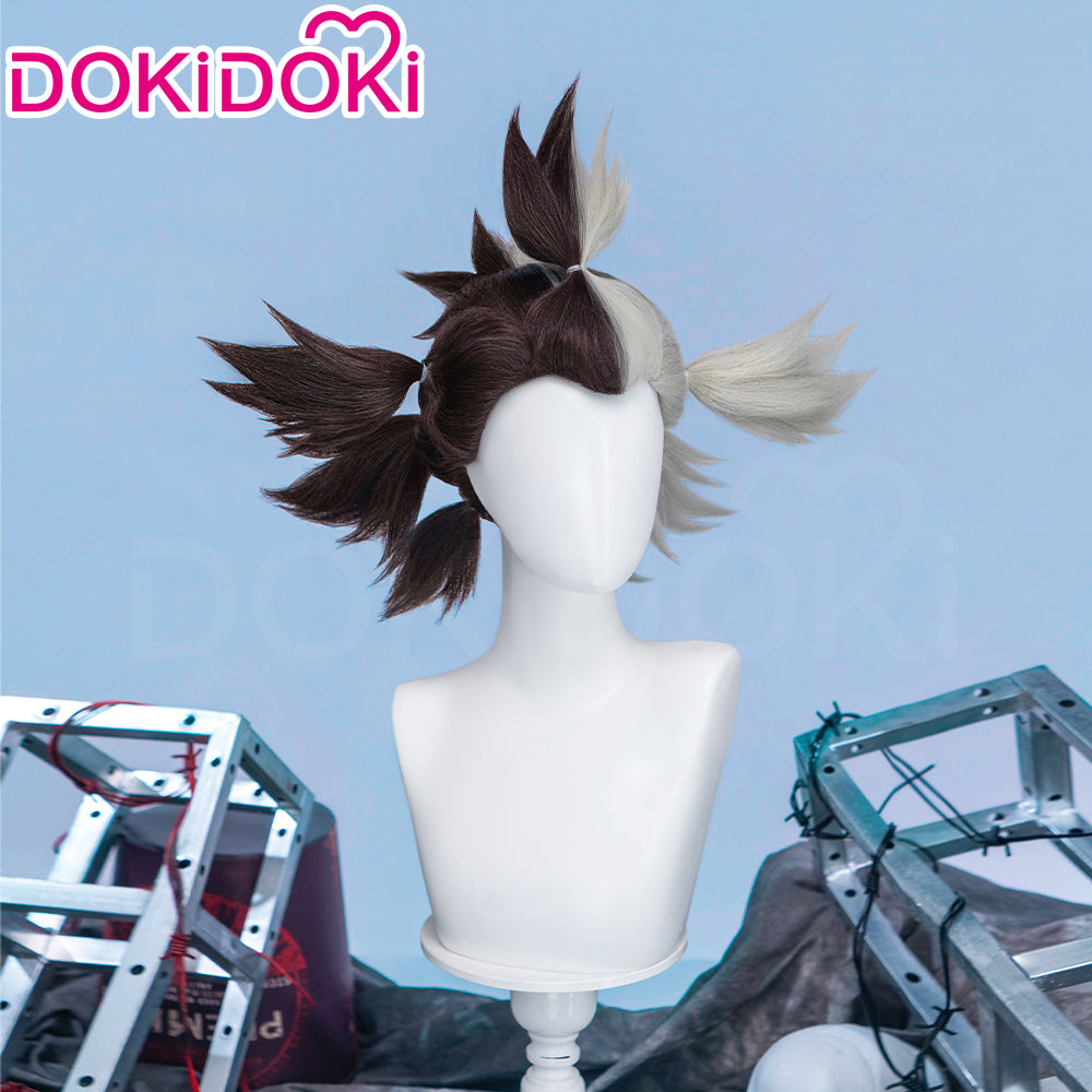 【Ready For Ship】DokiDoki Anime Manga GACHIAKUTA Cosplay Dear Santa Wig Black Silver Spiky Hair / Pacifier Prop