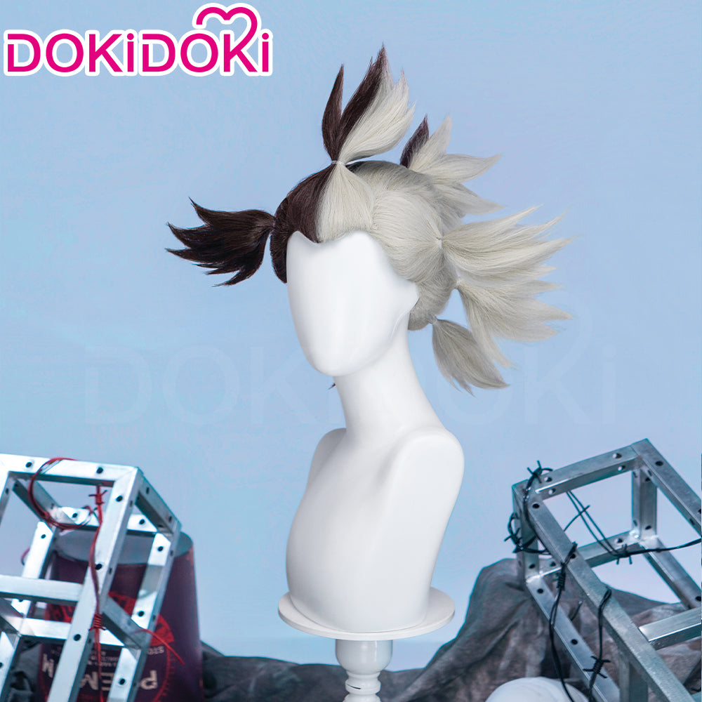 【Ready For Ship】DokiDoki Anime Manga GACHIAKUTA Cosplay Dear Santa Wig Black Silver Spiky Hair / Pacifier Prop