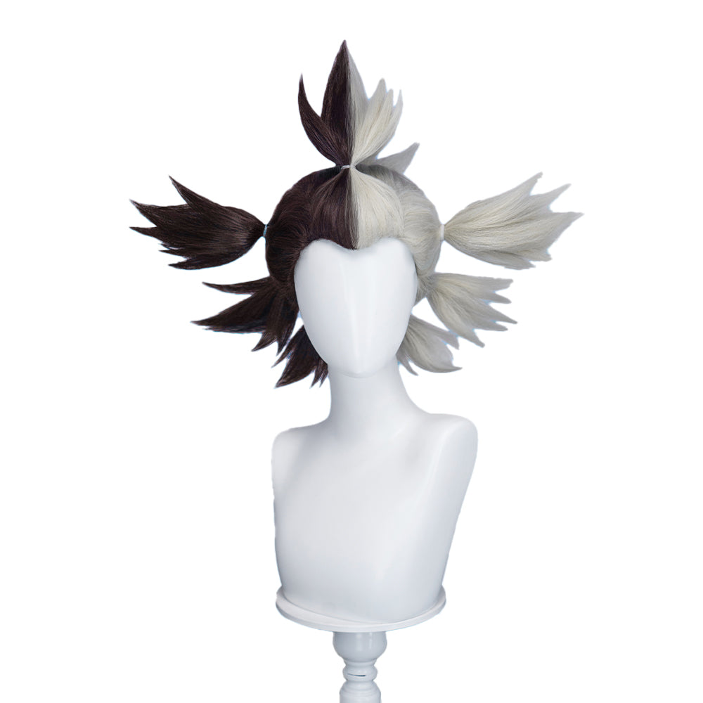 【Ready For Ship】DokiDoki Anime Manga GACHIAKUTA Cosplay Dear Santa Wig Black Silver Spiky Hair / Pacifier Prop