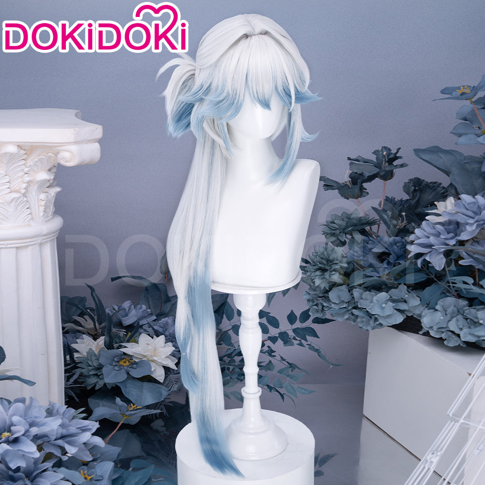 【Ready For Ship】DokiDoki Game Honkai: Star Rail Cosplay Yao Guang Gradient Wig Long Straight White Blue Hair Yaoguang Planarcadia