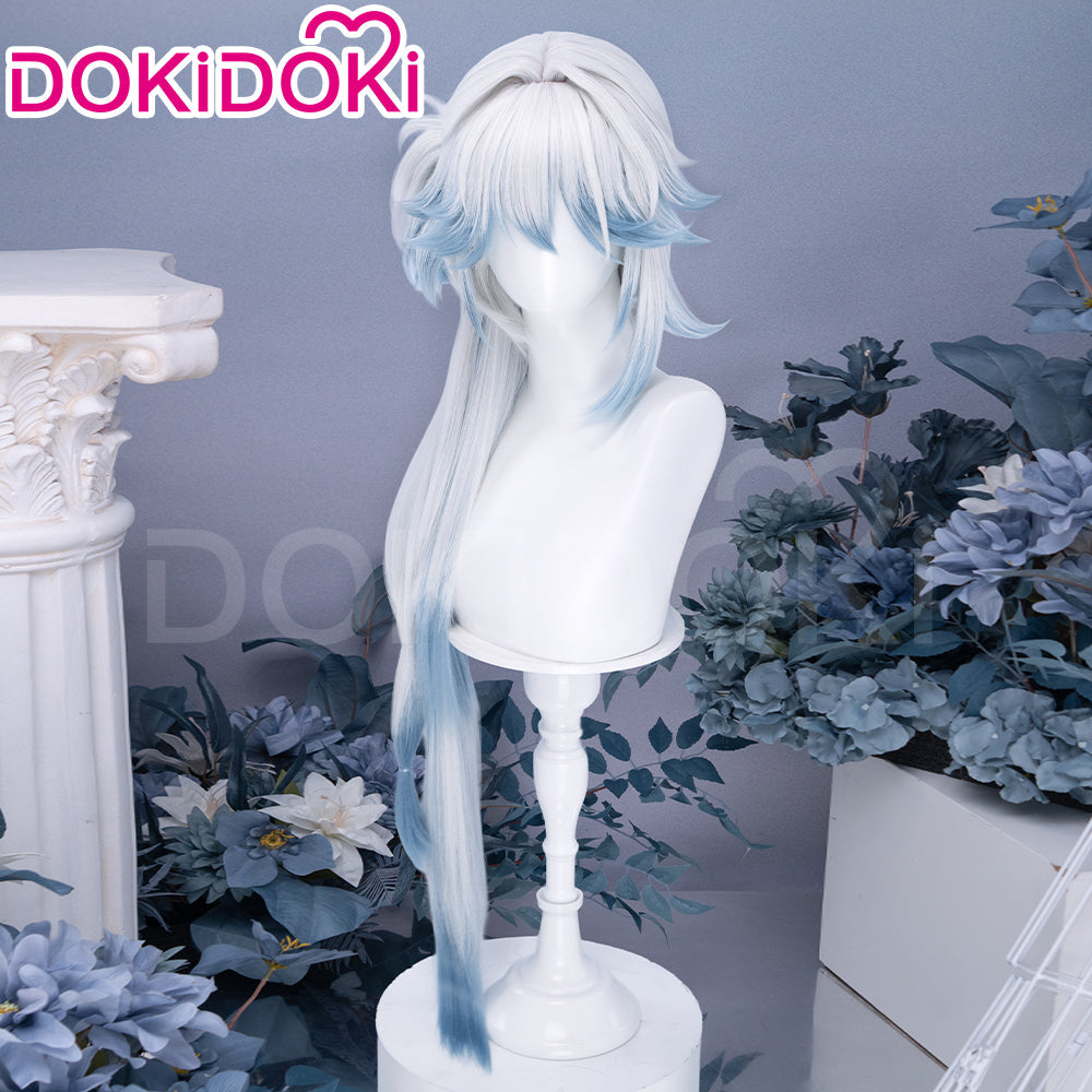 【Ready For Ship】DokiDoki Game Honkai: Star Rail Cosplay Yao Guang Gradient Wig Long Straight White Blue Hair Yaoguang Planarcadia