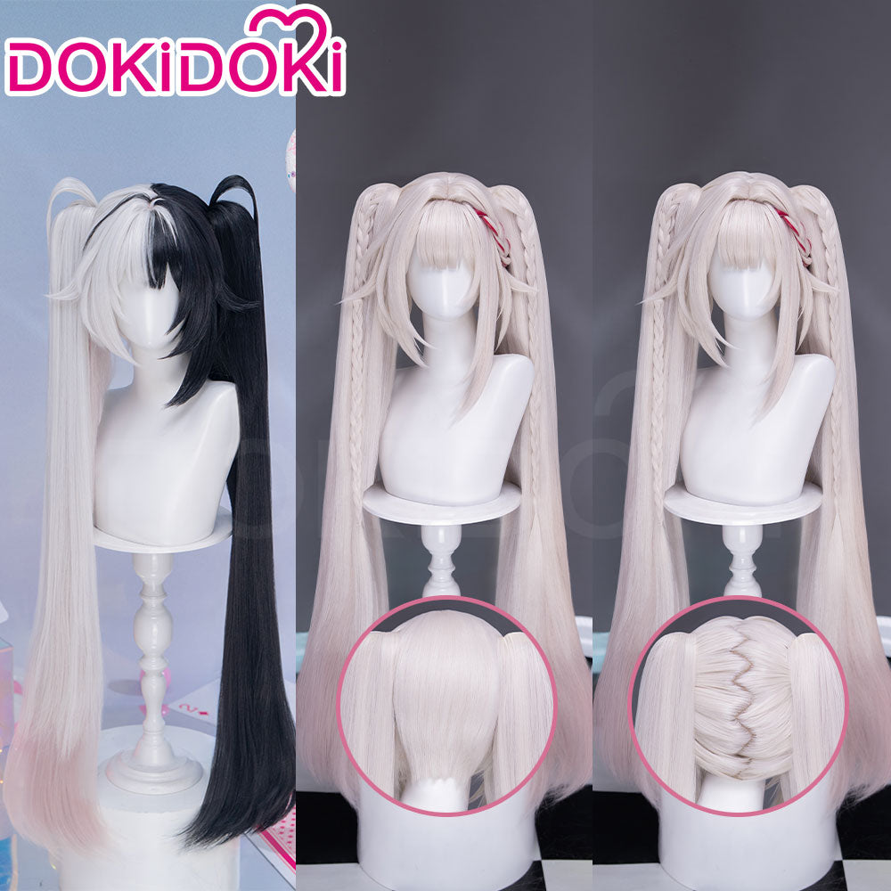【EU Local Shipping】DokiDoki Honkai: Star Rail Cosplay Sparxie / @SparxiConOfficial Wig / Hat Long Straight Silver Hair Twin Tails Sparkle SP Planarcadia