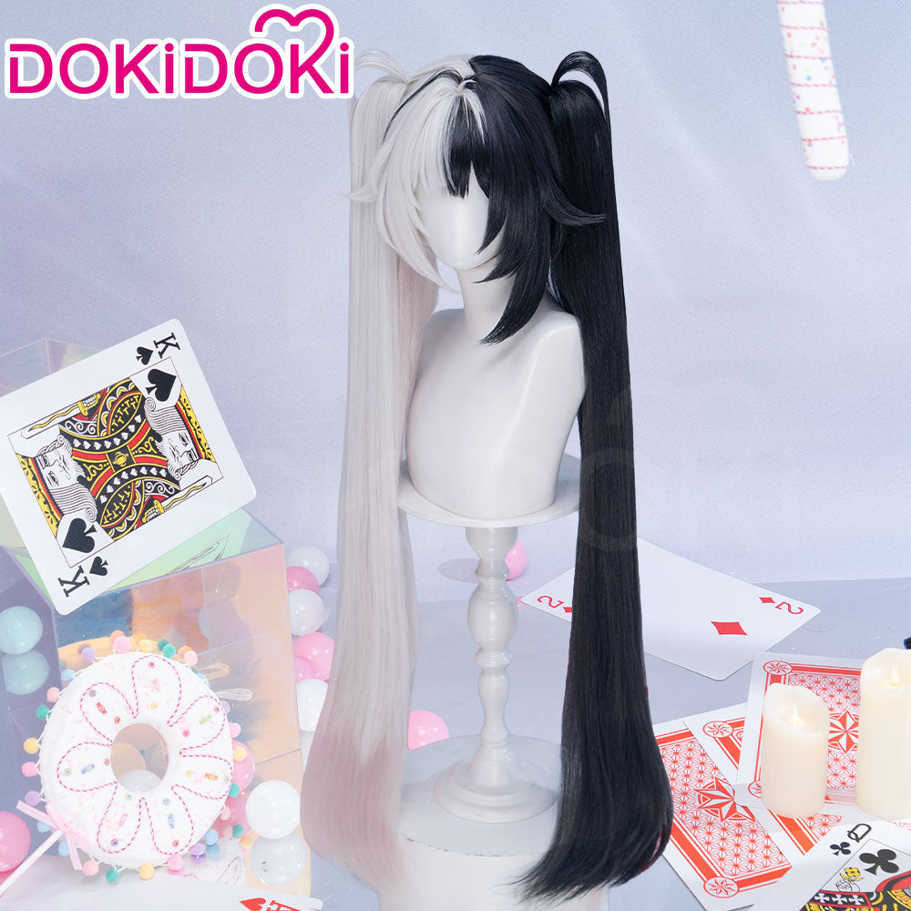 【EU Local Shipping】DokiDoki Honkai: Star Rail Cosplay Sparxie / @SparxiConOfficial Wig / Hat Long Straight Silver Hair Twin Tails Sparkle SP Planarcadia