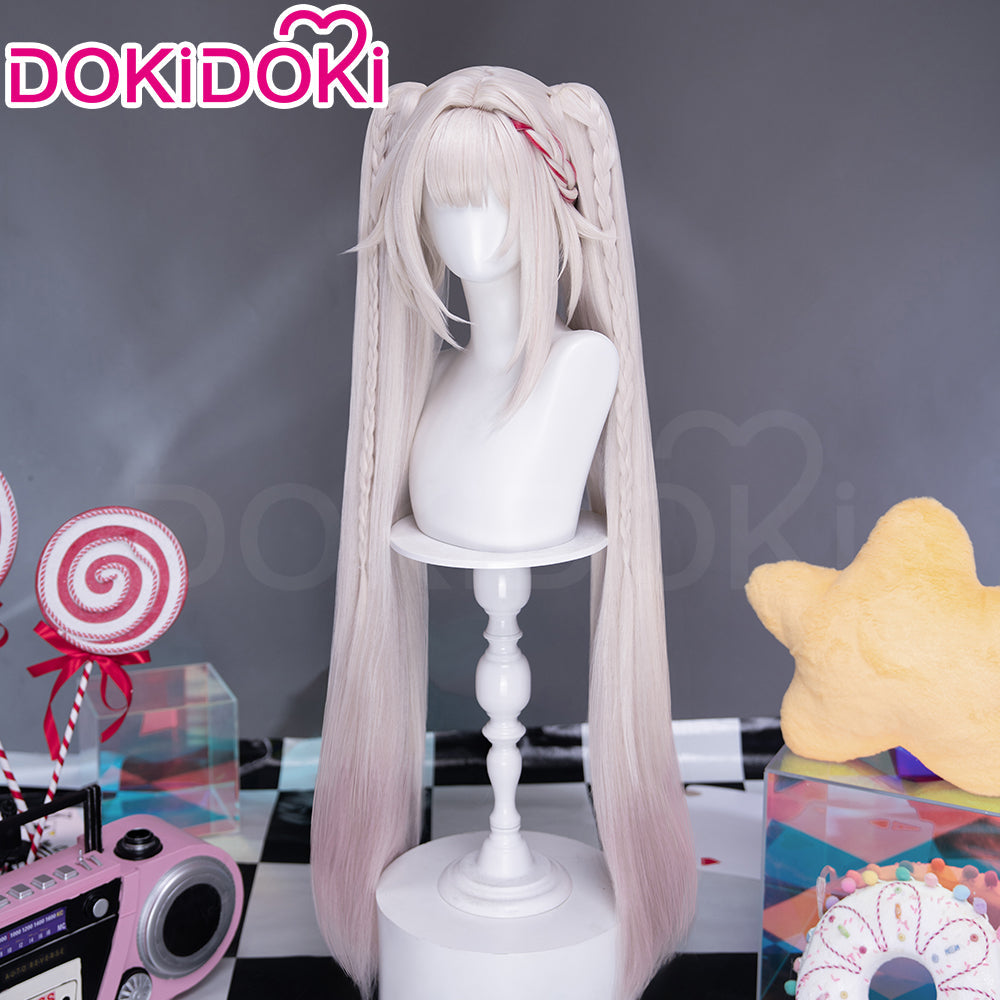 【Partially Ready For Ship】DokiDoki Honkai: Star Rail Cosplay Sparxie / @SparxiConOfficial Wig / Hat Long Straight Silver Hair Twin Tails Sparkle SP Planarcadia