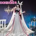 Genshin Impact Cosplay Columbina R Costume Size S-3XL DokiDoki Doujin White Dress With Headwear