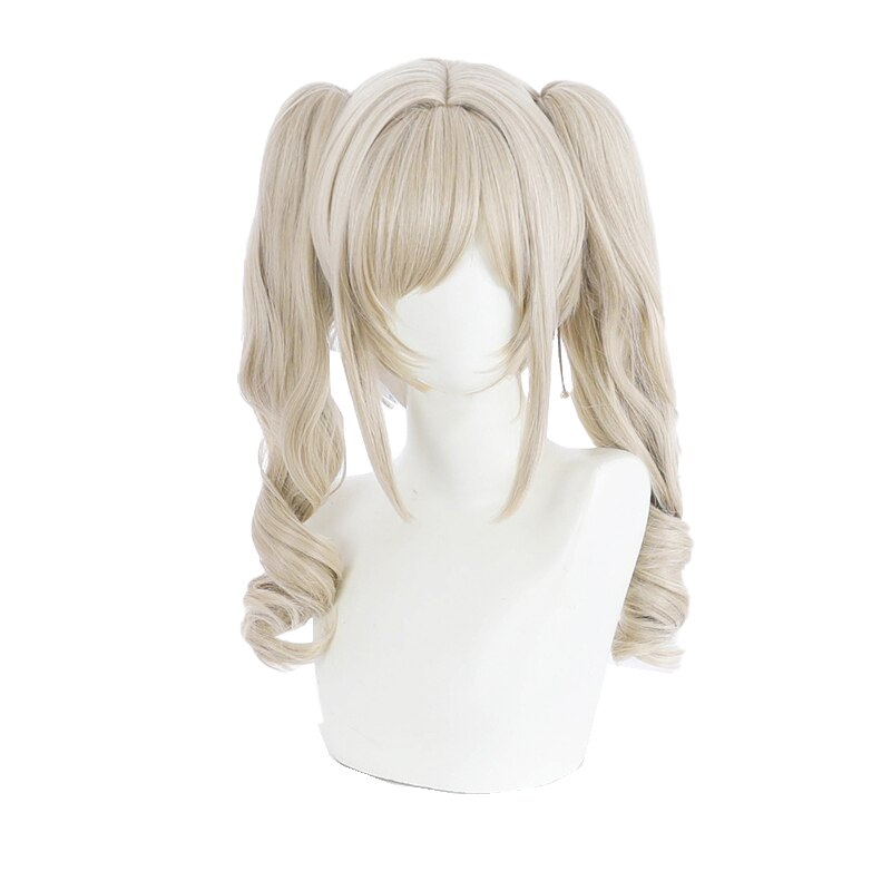 【Ready For Ship】DokiDoki Game Genshin Impact Cosplay Wig Barbara Linen Long Ponytail