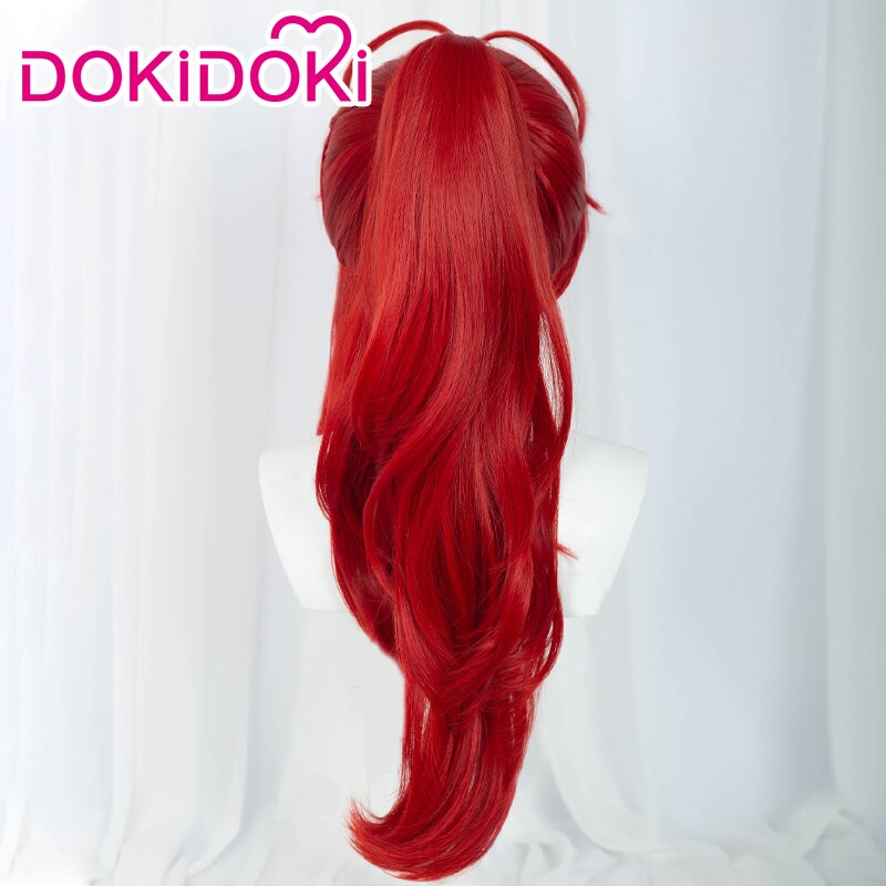 【Ready For Ship】DokiDoki Game Genshin Impact Diluc High Ponytail Cosplay Long Hair