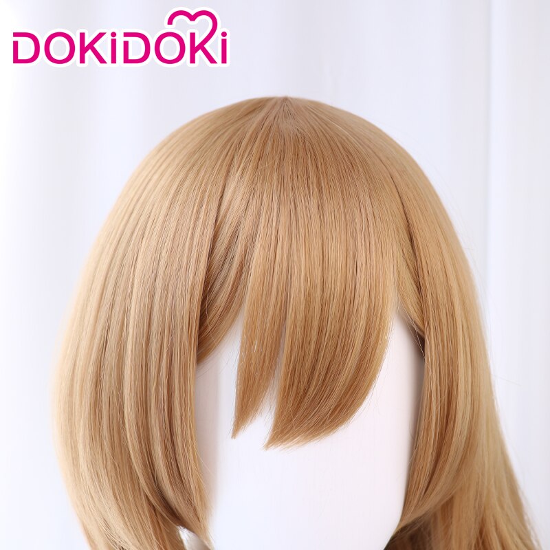 DokiDoki Game Genshin Impact Cosplay Lisa  Wig Long Blonde Curvy