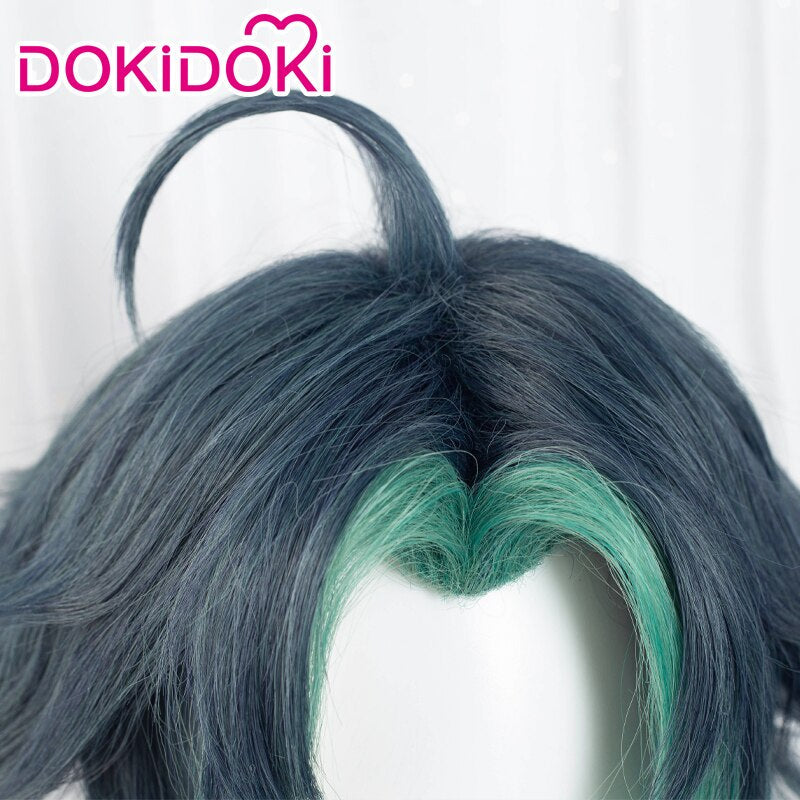 【Ready For Ship】DokiDoki Game Genshin Impact Cosplay Xiao Wig Short Green Wig/ Wefts