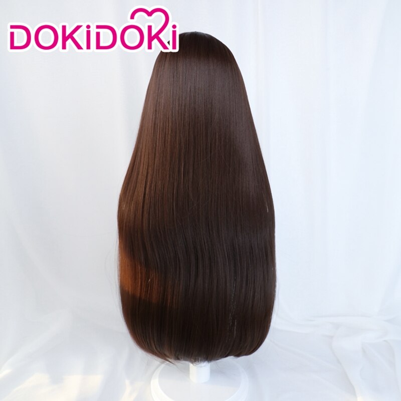 【Ready For Ship】DokiDoki Game Genshin Impact Cosplay Amber Wig Long  Straight Brown