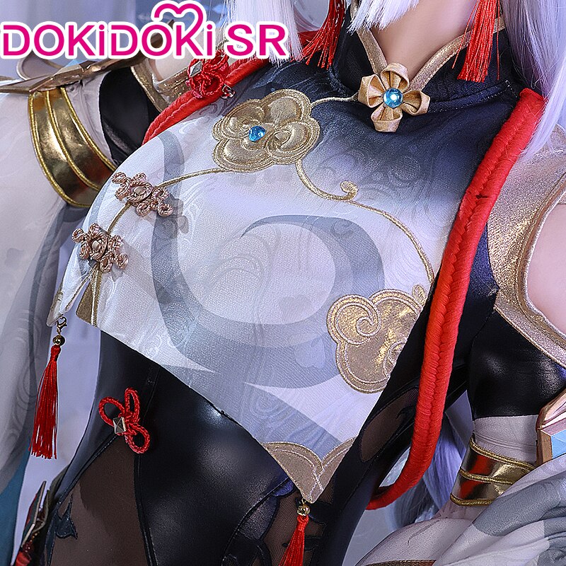 【Size S-2XL】DokiDoki-SR Game Genshin Impact Shenhe Cosplay Costume Shen He