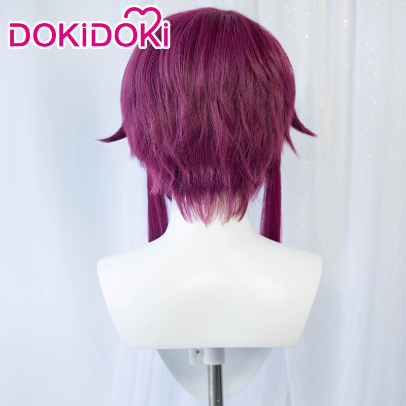 【Ready For Ship】DokiDoki Game Genshin Impact Cosplay Rosaria Wig Women Purple Wig