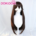 【Ready For Ship】DokiDoki Game Genshin Impact Cosplay Amber Wig Long  Straight Brown