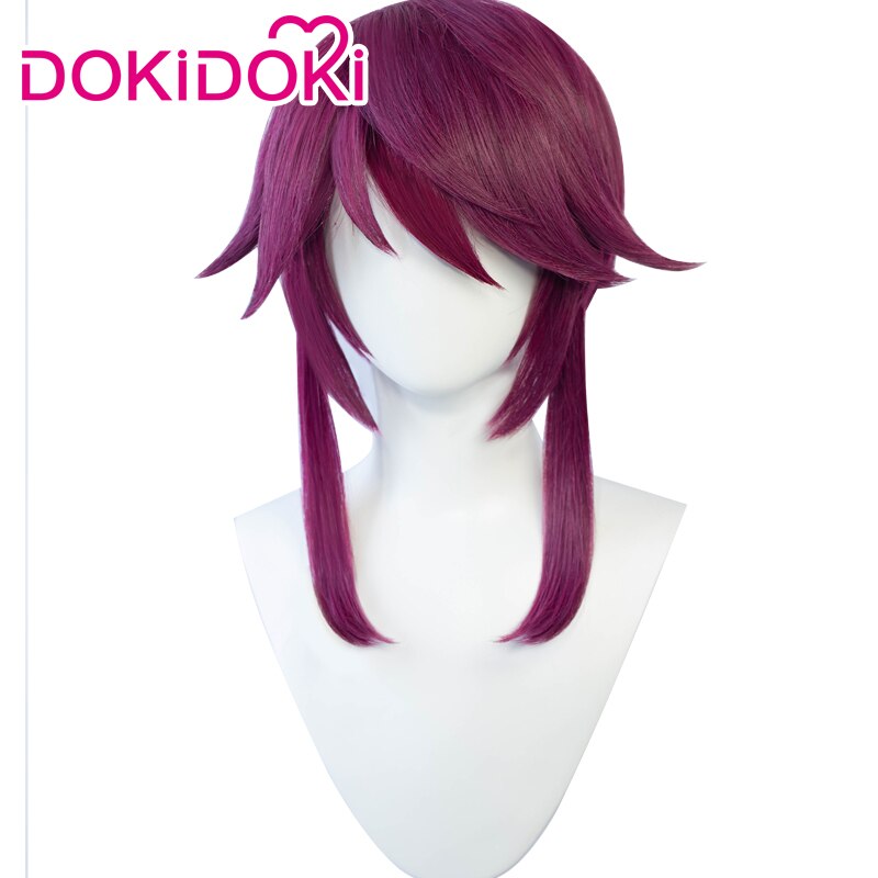 【Ready For Ship】DokiDoki Game Genshin Impact Cosplay Rosaria Wig Women Purple Wig