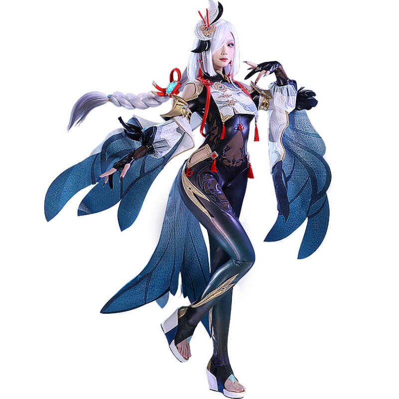 【Size S-2XL】DokiDoki-SR Game Genshin Impact Shenhe Cosplay Costume Shen He