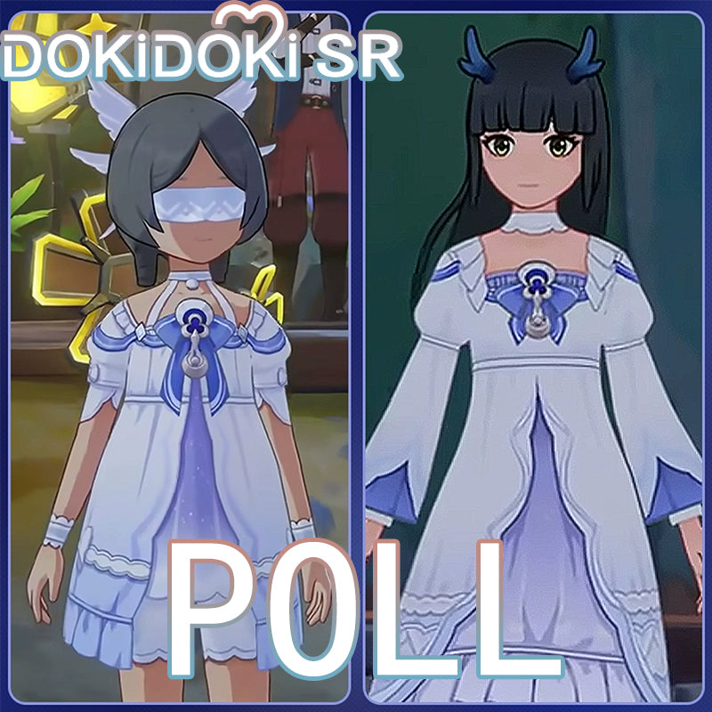 【POLL】$5 Deposit =10% off DokiDoki-SR Game Genshin Impact Cosplay Columbina Costume Long / Short Dress Moon-Prayer Night