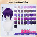 【Partially Ready For Ship】【Purple】【Teased Top】DokiDoki Cosplay Wig Basic Wig Short Straight Purple 35 CM Hair Wig Base