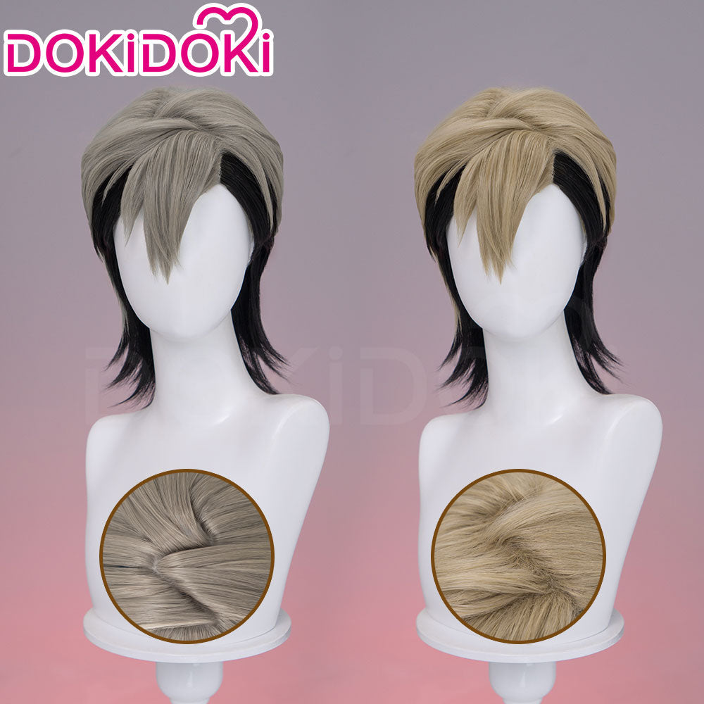 【Partially Ready For Ship】【Front Lace】DokiDoki Anime GACHIAKUTA Cosplay Zanka Nijiku Wig / Mask Short Dark Brown Black Hair Mullet