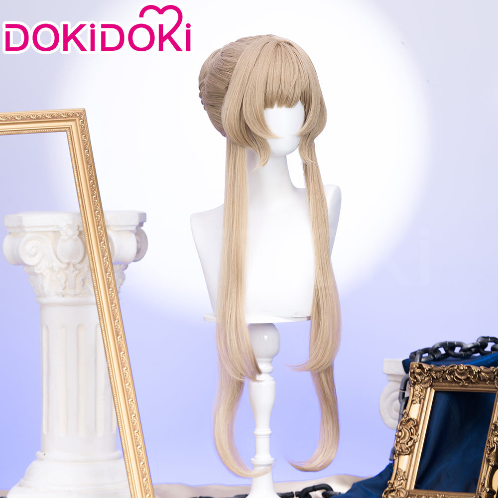 【US LOCAL SHIPPING 】DokiDoki Game Genshin Impact Cosplay Sandrone Wig Long Straight Brown Hair Marionette Song of the Welkin Moon