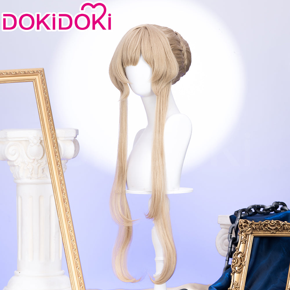 【US LOCAL SHIPPING 】DokiDoki Game Genshin Impact Cosplay Sandrone Wig Long Straight Brown Hair Marionette Song of the Welkin Moon